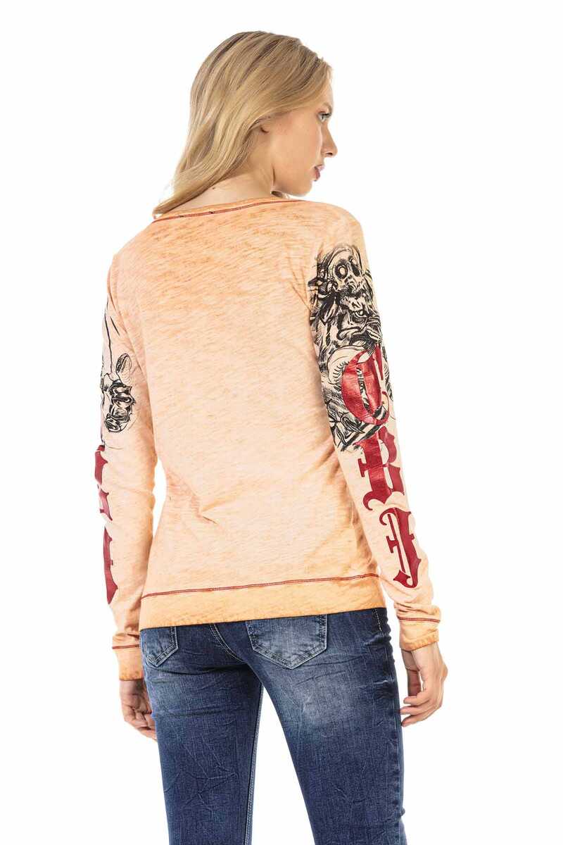 WL295 women's long-sleeved shirt with cool brand print