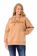 WL334 Women's hooded sweatshirt with trendy brand embroidery