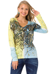 WL335 women's long-sleeved shirt with cool brand print