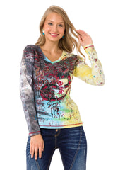 WL339 women's long-sleeved shirt with cool brand print