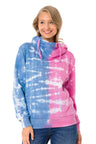 WL341 Women's hooded sweatshirt in two-tone batik look
