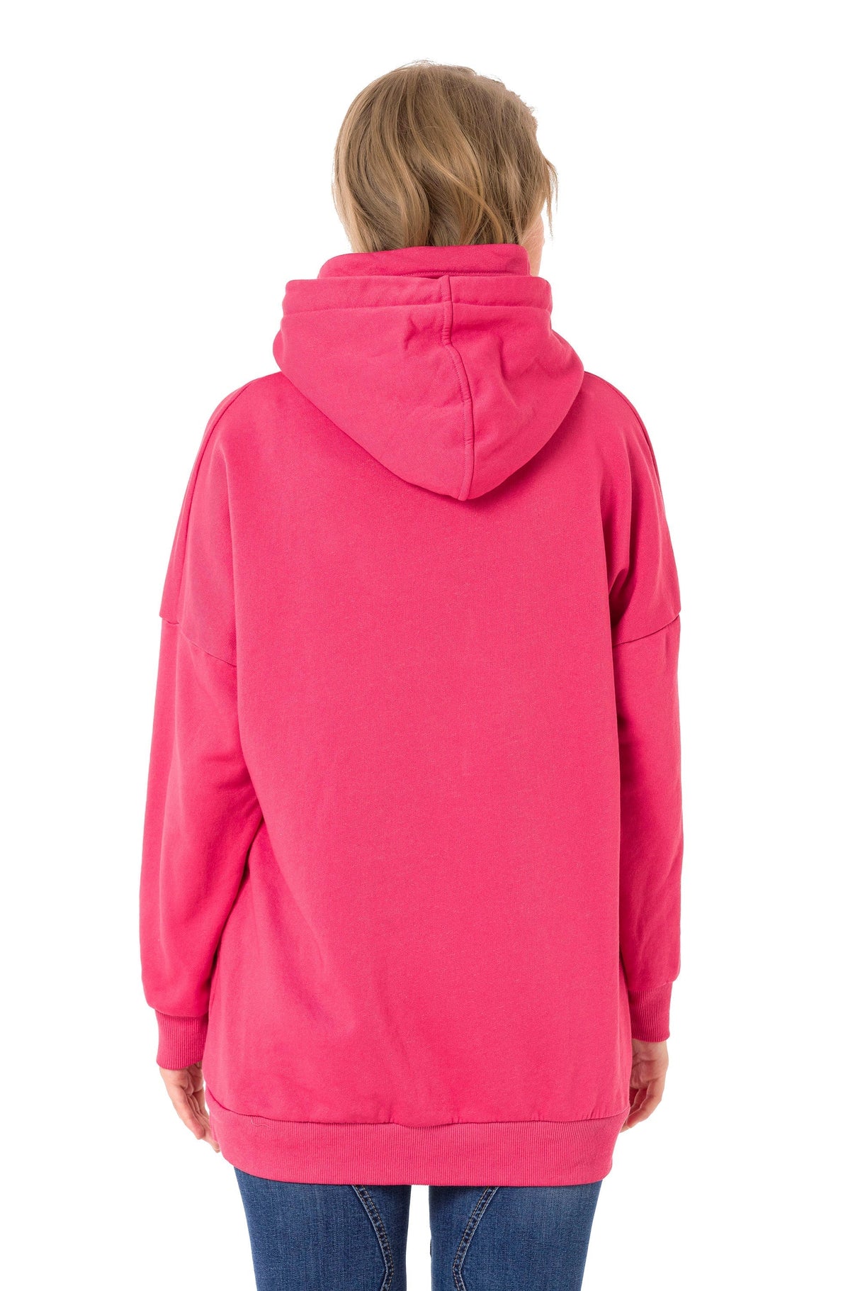 WL345 Women's hooded sweatshirt with cool brand print and loop scarf