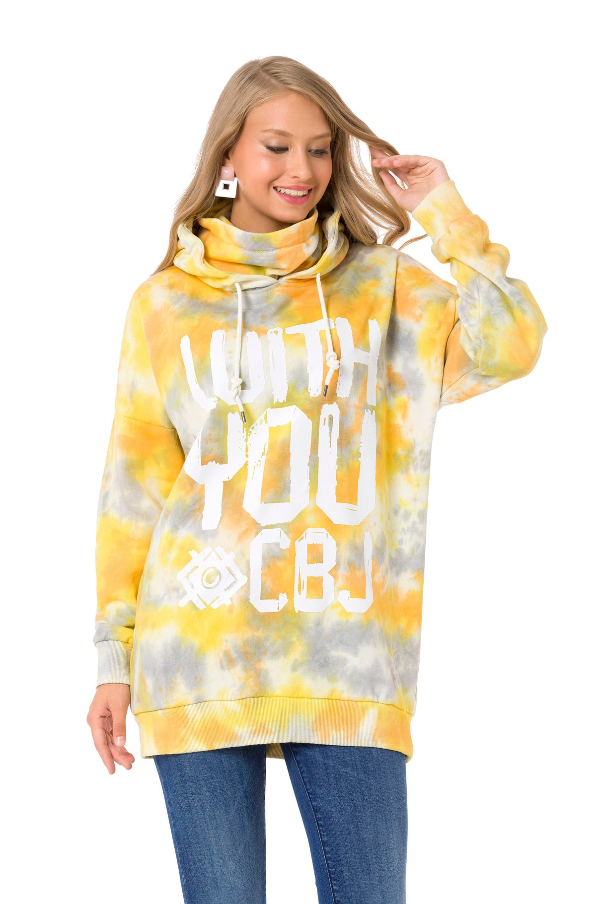 WL346 women's hooded sweatshirt with cool brand print