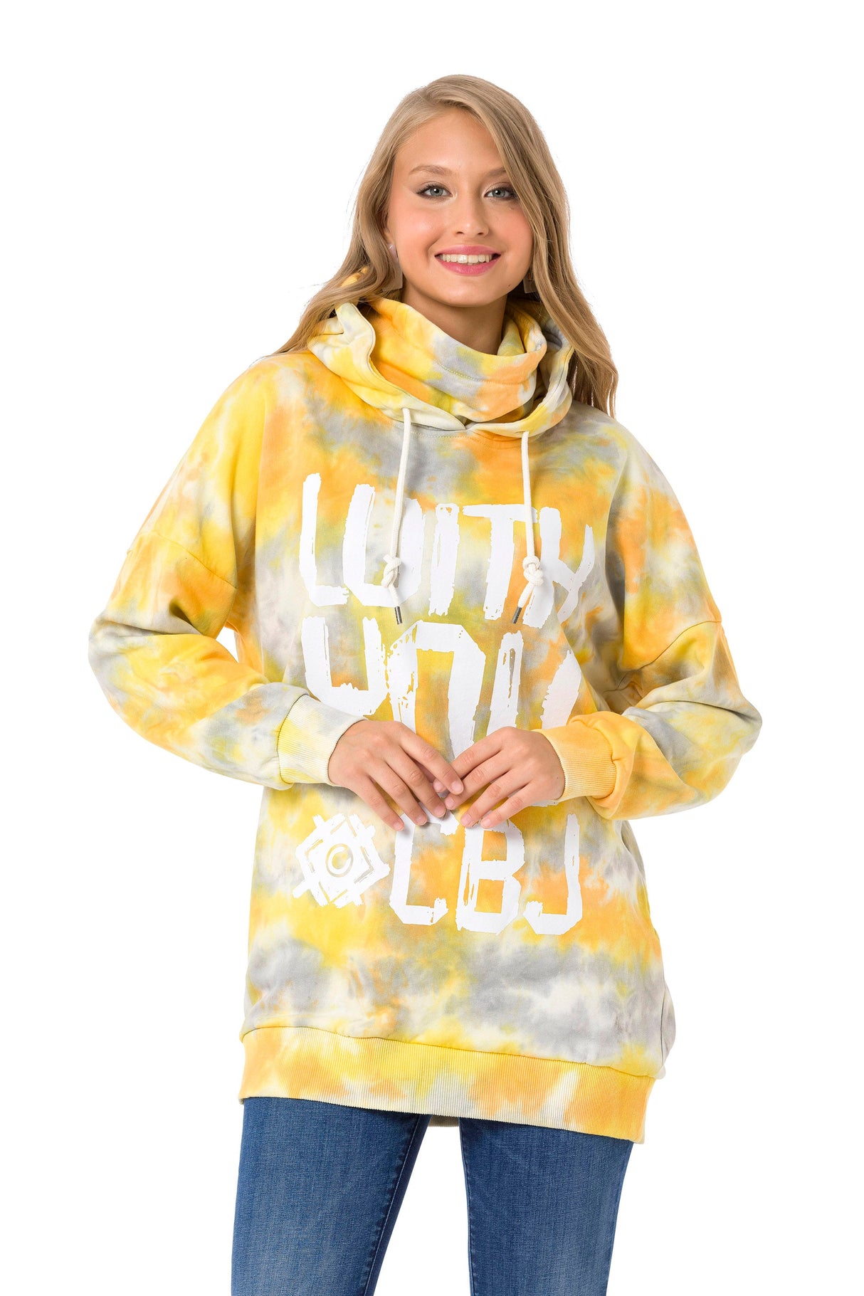 WL346 women's hooded sweatshirt with cool brand print