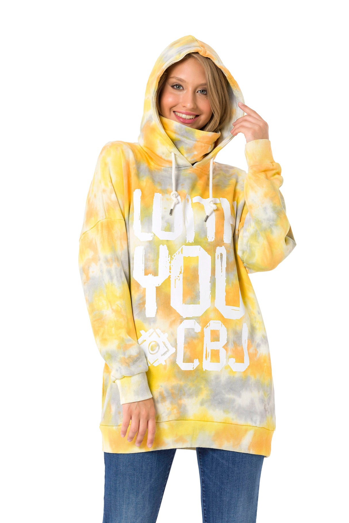 WL346 women's hooded sweatshirt with cool brand print