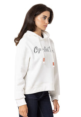 WL351 Women's hooded sweatshirt with trendy rhinestone brand embroidery