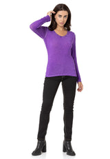WL355 Women's Long Sleeve Basic Shirt with Wash Effect