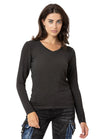 WL355 Women's Long Sleeve Basic Shirt with Wash Effect