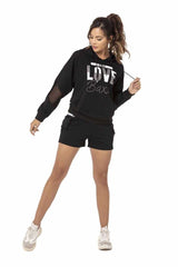 WLK177 BLACK WOMEN'S JOGGING SUIT