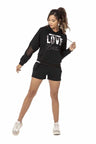WLK177 BLACK WOMEN'S JOGGING SUIT
