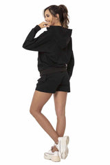 WLK177 BLACK WOMEN'S JOGGING SUIT