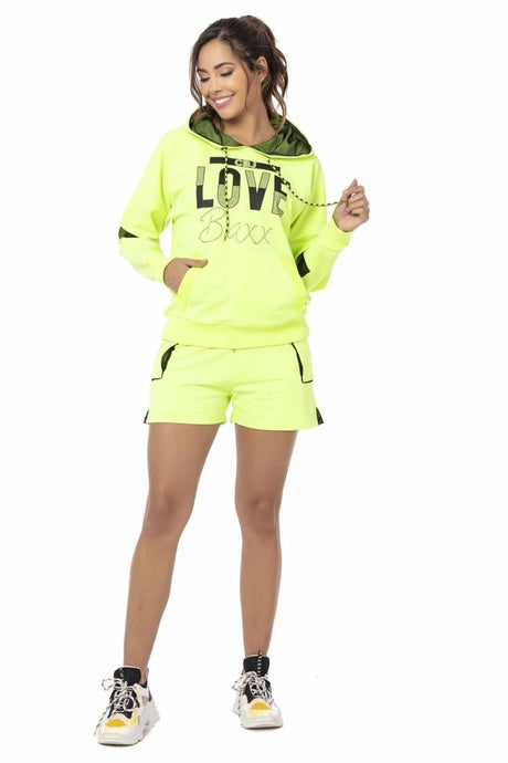 WLK177 BLACK WOMEN'S JOGGING SUIT