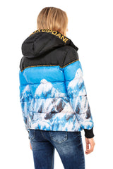 WM119 Women's winter jacket with eye-catching print
