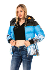 WM119 Women's winter jacket with eye-catching print