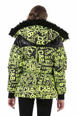 WM129 Women's winter jacket with fashionable all-over print