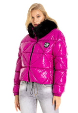 WM134 Women's Winter Jacket with Faux Fur Collar