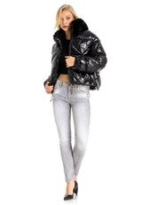 WM134 Women's Winter Jacket with Faux Fur Collar