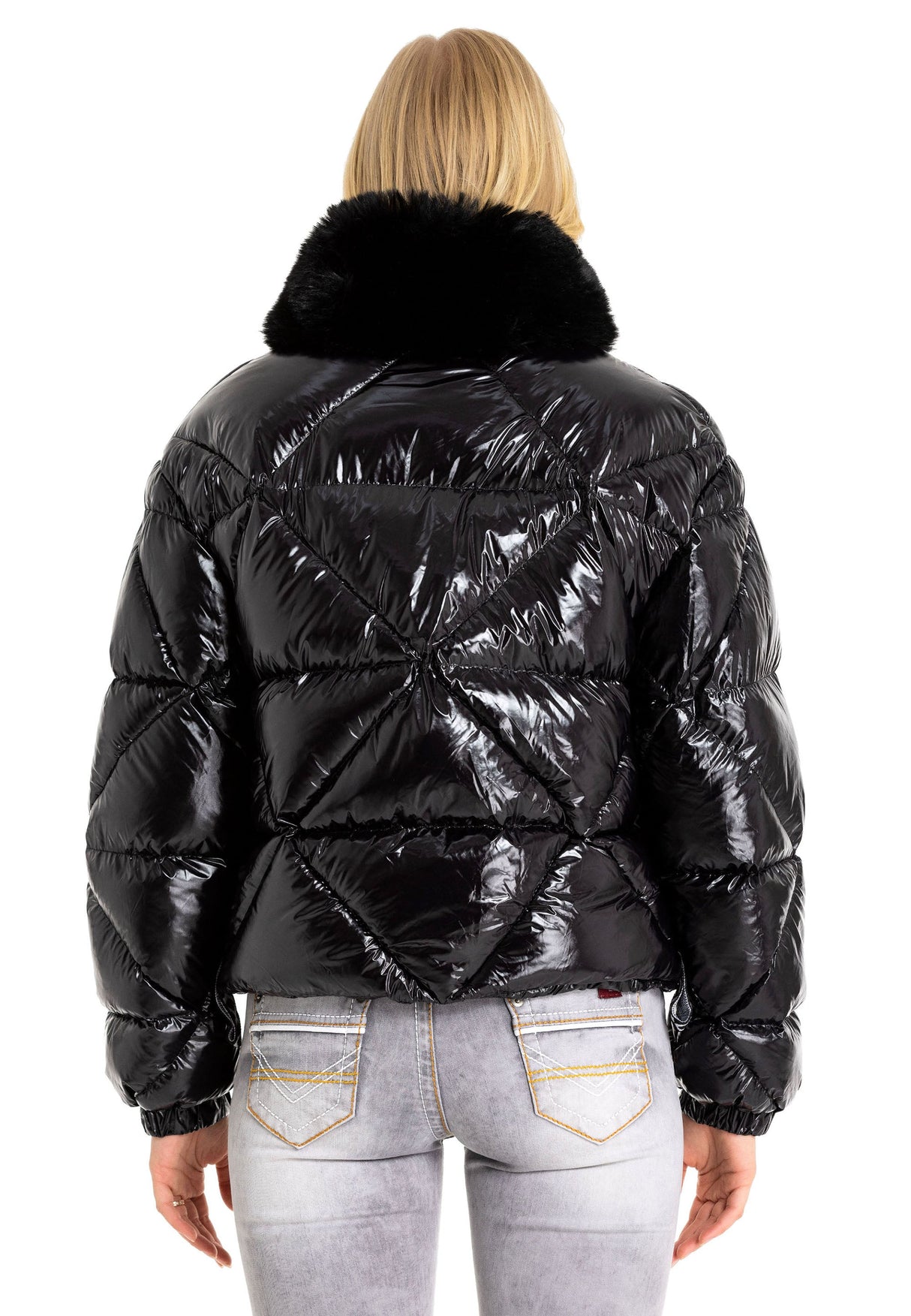 WM134 Women's Winter Jacket with Faux Fur Collar