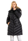 WM135 Women's Winter Jacket Quilted Coat with Detachable Hood
