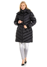WM135 Women's Winter Jacket Quilted Coat with Detachable Hood