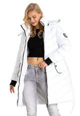 WM135 Women's Winter Jacket Quilted Coat with Detachable Hood