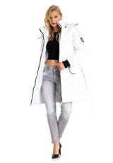 WM135 Women's Winter Jacket Quilted Coat with Detachable Hood