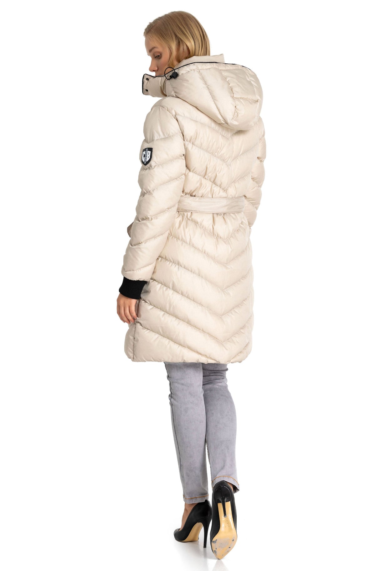 WM135 Women's Winter Jacket Quilted Coat with Detachable Hood