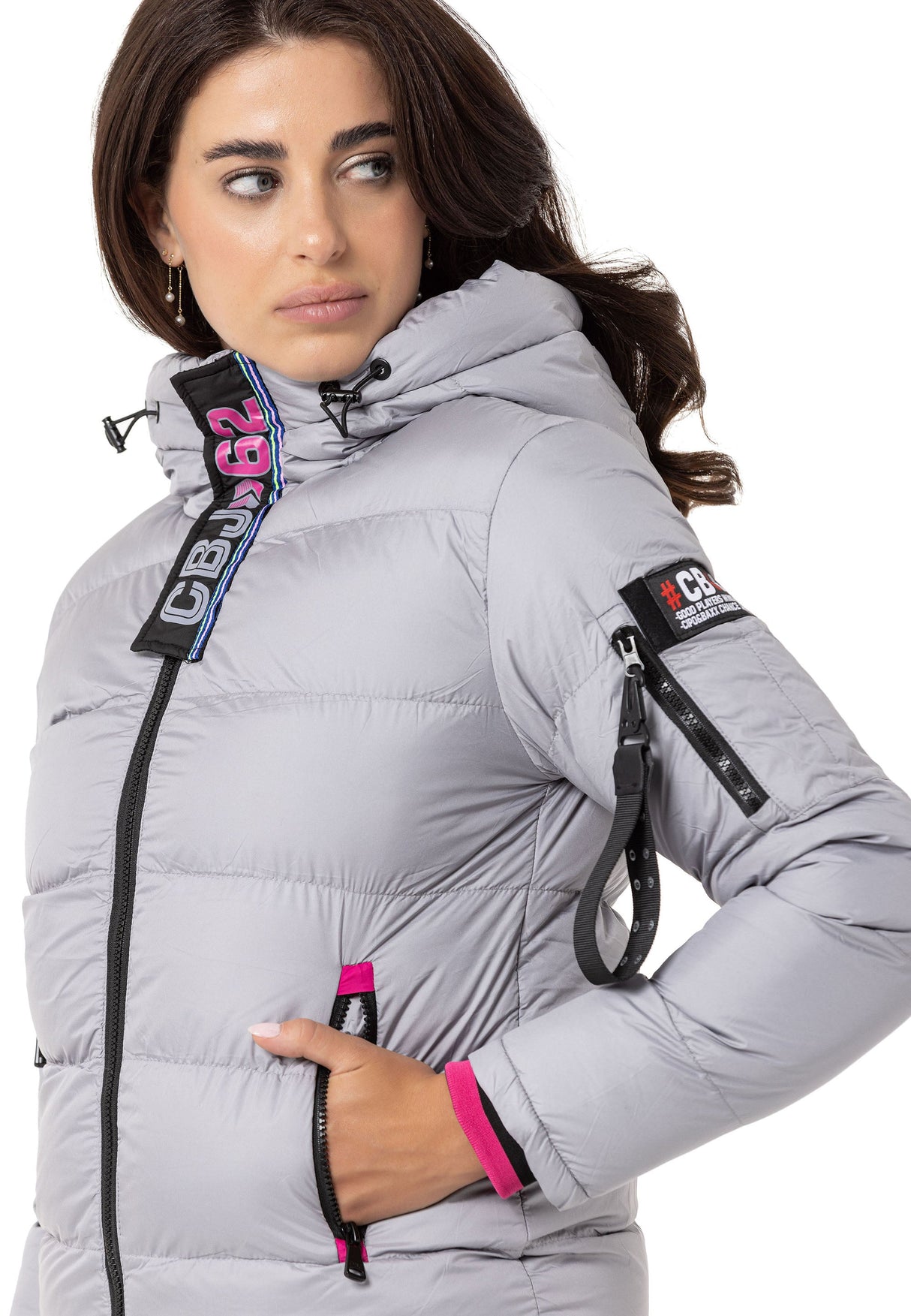 WM138 Women's Winter Jacket with Stand-Up Collar