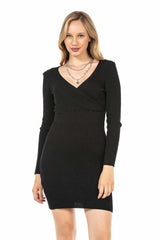 WP222 Women's jersey dress with double V-neck