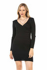 WP222 Women's jersey dress with double V-neck