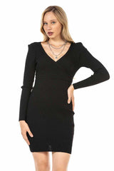 WP222 Women's jersey dress with double V-neck