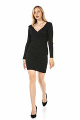 WP222 Women's jersey dress with double V-neck