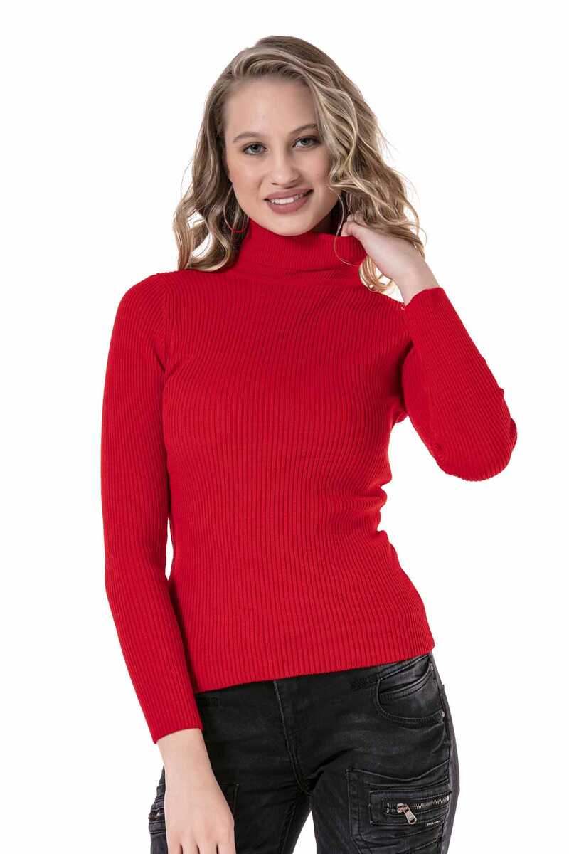 WP227 Women's roll-neck sweater in an elegant design