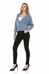 WP235 Women's Sweater Cardigan with Deep V-Neck