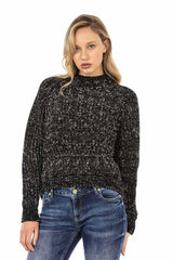 WP237 Women's Sweater Knit Sweater in Melange Design