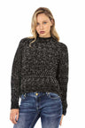 WP237 Women's Sweater Knit Sweater in Melange Design