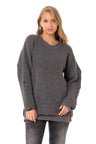 WP240 Women's knitted sweater with contrasting long sleeve