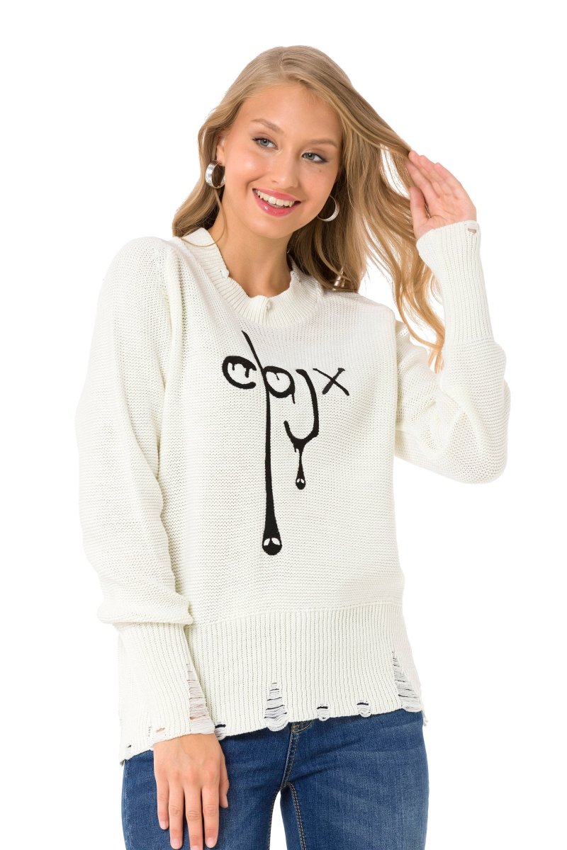 WP255 Women's knitted sweater in a modern look