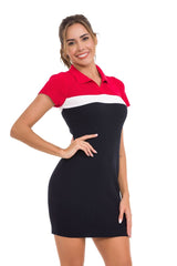 WP256 Women's striped knit dress
