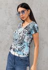 WT301 women's T-shirt with cool brand print