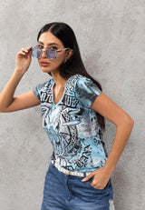 WT301 women's T-shirt with cool brand print