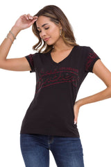 WT337 Women's glitter-look T-shirt