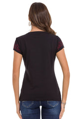 WT337 Women's glitter-look T-shirt