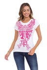 WT341 Women's T-shirt with shiny stone angel
