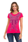 WT341 Women's T-shirt with shiny stone angel