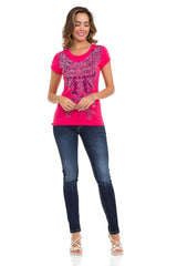 WT341 Women's T-shirt with shiny stone angel