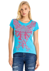 WT341 Women's T-shirt with shiny stone angel
