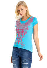 WT341 Women's T-shirt with shiny stone angel