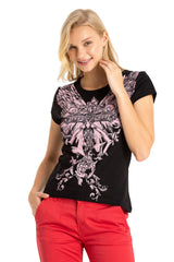 WT341 Women's T-shirt with shiny stone angel