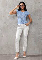 WT344 Women's T-shirt with eye-catching print